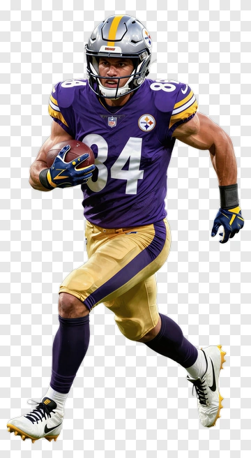 American Football Player In Action PNG