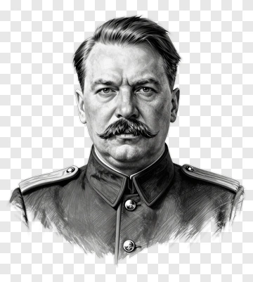 Portrait Of A Man In Military Uniform PNG