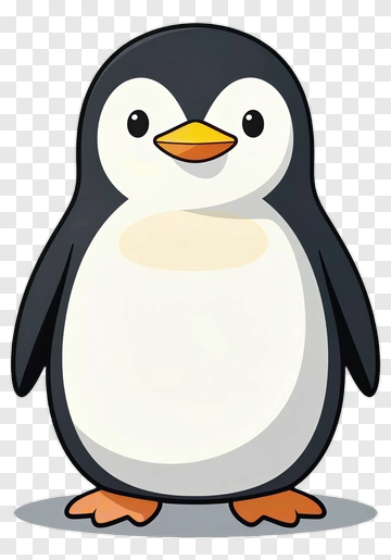 Cute Cartoon Penguin Standing PNG