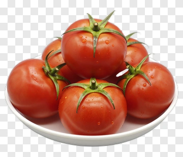 Fresh Red Tomatoes On A Plate PNG
