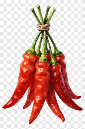 Bundle Of Red Chili Peppers PNG