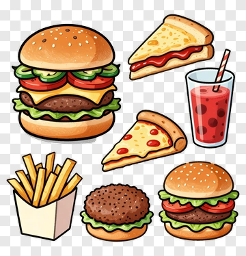 Fast Food Icons Collection PNG