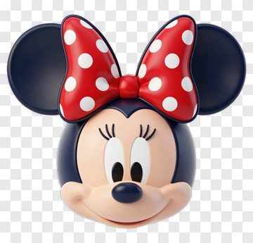 Minnie Mouse Head With Red Bow PNG