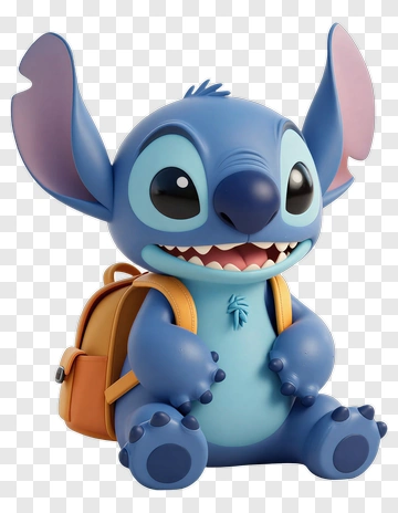 Stitch With A Backpack PNG