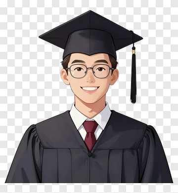 Graduate In Graduation Attire PNG