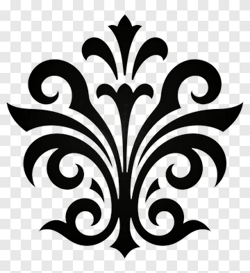 Black Ornamental Design PNG