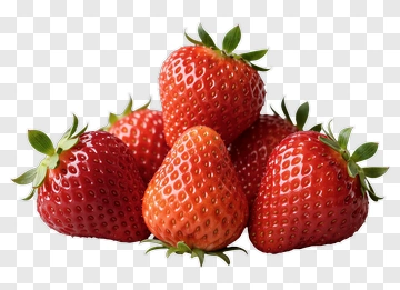 Fresh Strawberries In A Cluster PNG