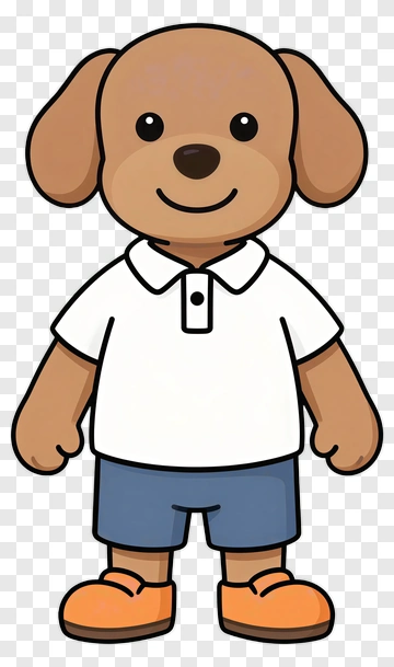 Cute Cartoon Dog In Clothes PNG