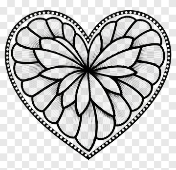 Heart Shaped Flower Design PNG