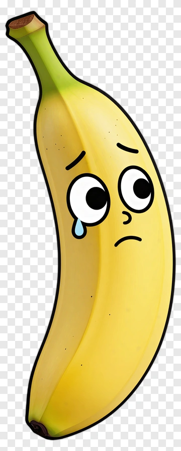 Sad Banana With Tear PNG