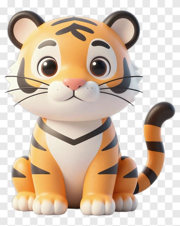 Cute Cartoon Tiger Toy PNG
