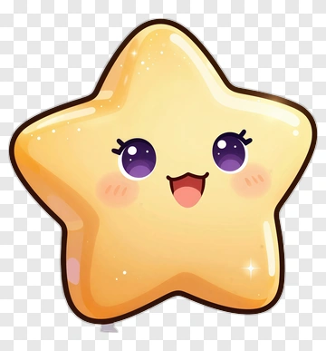 Yellow Star Character PNG