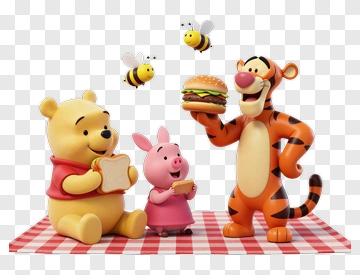 Winnie The Pooh Tigger And Piglet Picnic PNG