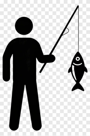 Fisherman With Caught Fish PNG