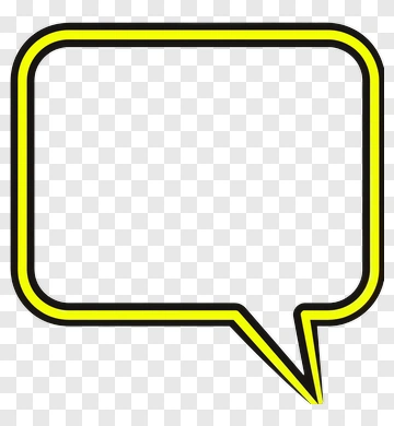 Yellow Bordered Speech Bubble PNG