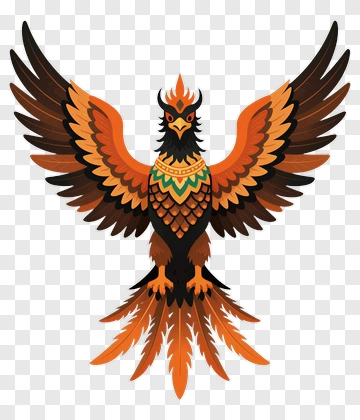 Phoenix Mythical Bird With Ornament PNG