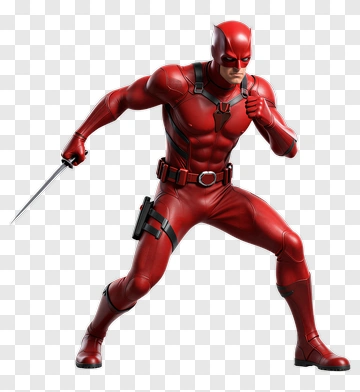 Daredevil In Combat Stance PNG