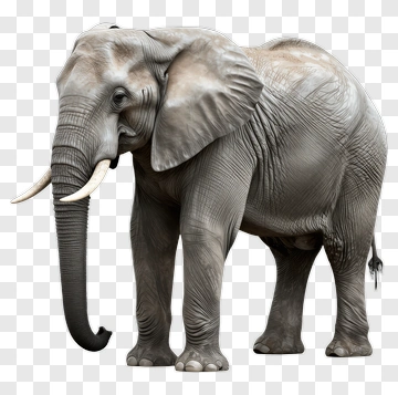 Elephant With Long Trunk PNG