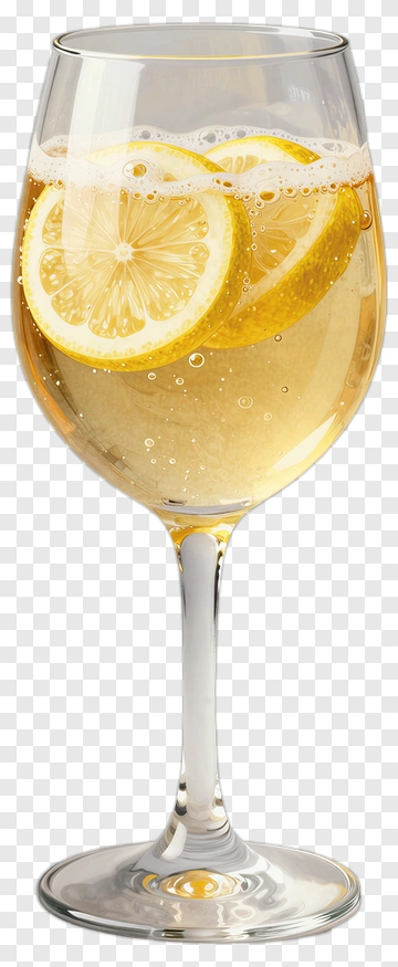 Sparkling Lemon Drink In Glass PNG