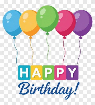 Happy Birthday Balloons PNG