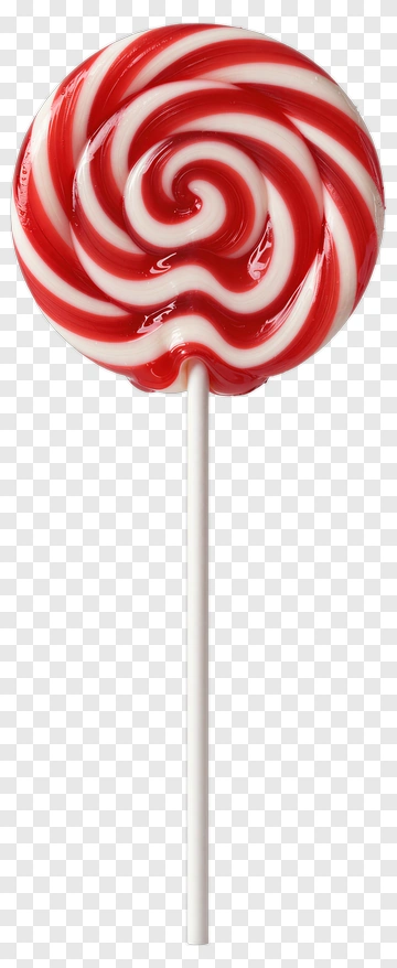 Red And White Swirl Lollipop PNG