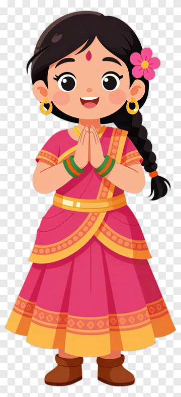 Indian Girl In Traditional Dress PNG