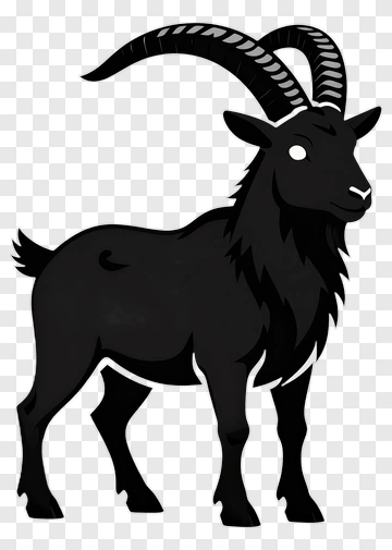 Black Goat Illustration PNG