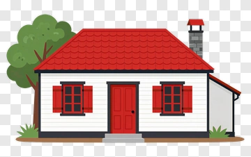 Red Roof House PNG