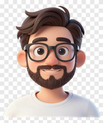 Man With Glasses And Beard PNG