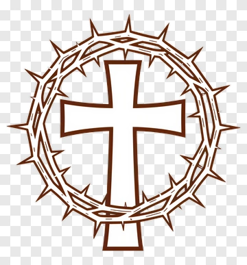 Cross With Crown Of Thorns PNG