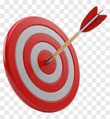 Red Target With Arrow In Center PNG