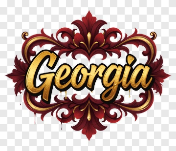 Georgia Name Design PNG