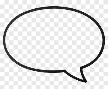 Black Speech Bubble On White Background PNG