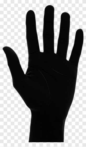 Silhouette Of A Raised Hand PNG
