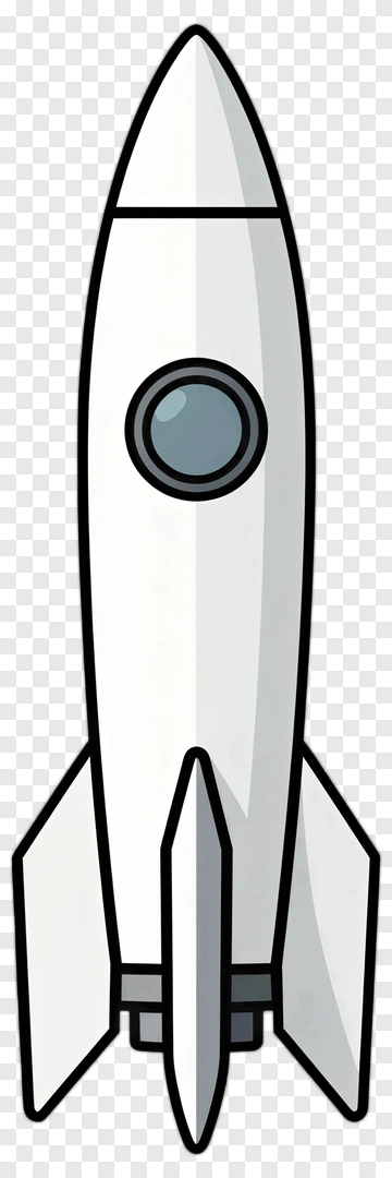 White Rocket With Window PNG