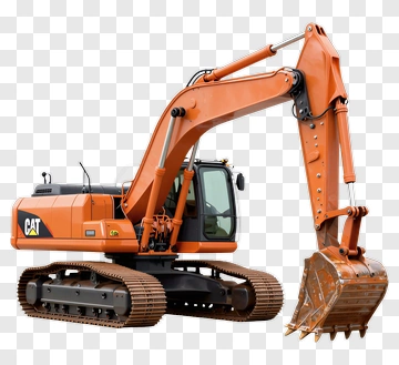 CAT Excavator Construction Equipment PNG