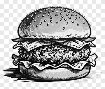 Hand-drawn Hamburger PNG