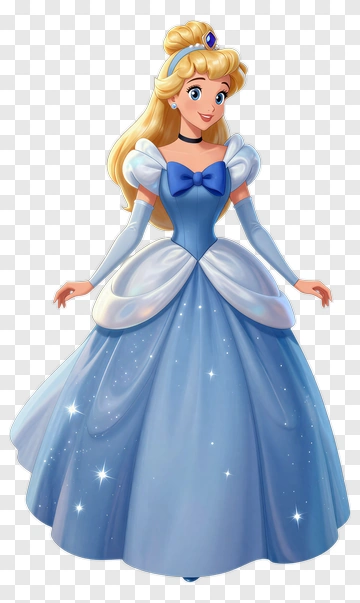 Cinderella In Blue Gown PNG