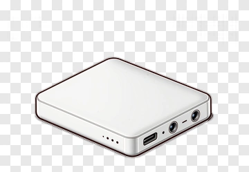White Power Bank With Brown Edges PNG