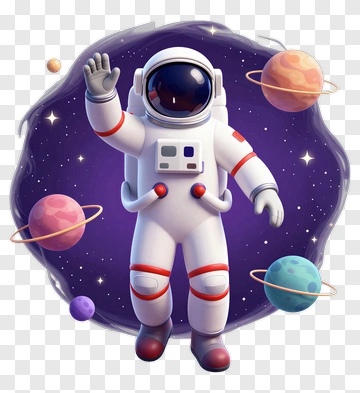 Friendly Astronaut In Space PNG