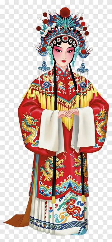 Peking Opera Actress In Traditional Costume PNG