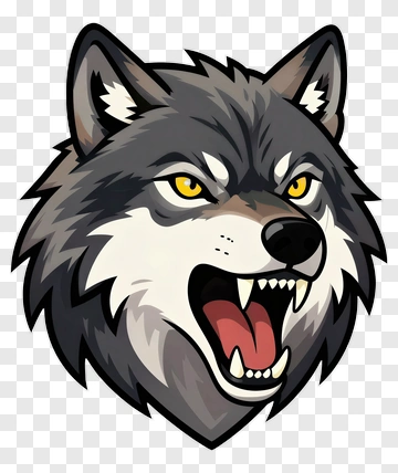 Fierce Wolf Head PNG