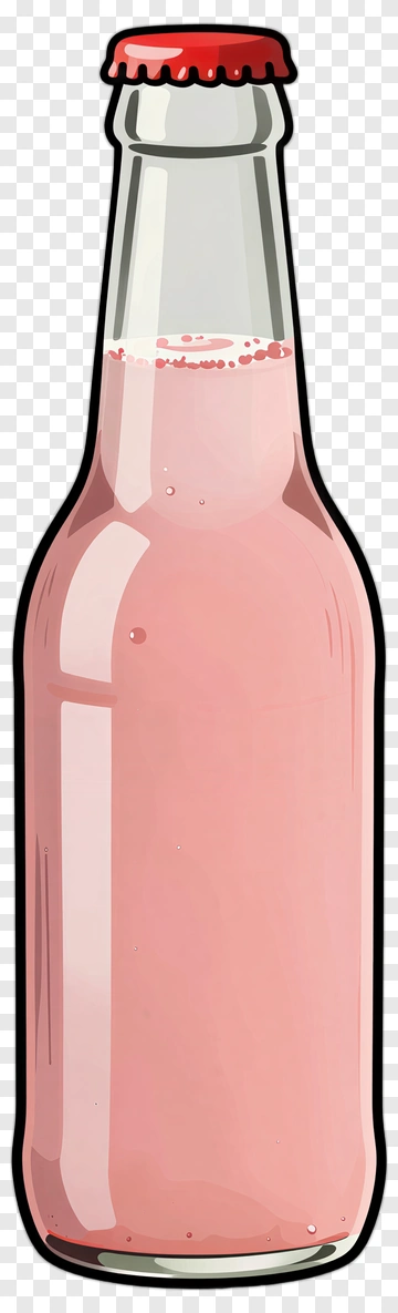 Pink Soda Bottle PNG