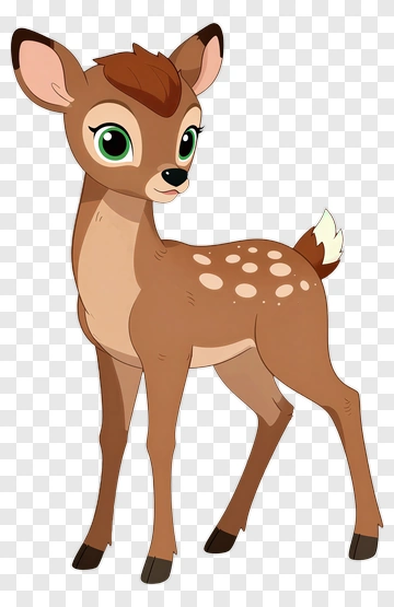 Cute Fawn With Green Eyes PNG