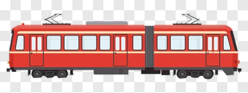 Red Electric Train PNG