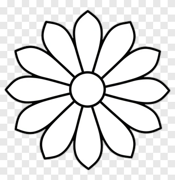 Simple Flower Outline PNG