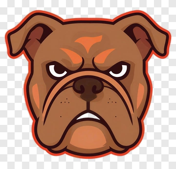 Angry Bulldog Face PNG