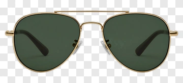 Aviator Sunglasses With Gold Frame PNG