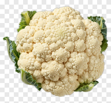 Fresh Cauliflower With Green Leaves PNG
