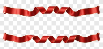 Red Ribbon With Gold Edge PNG